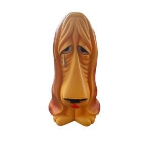 Vintage My Toy Yellow Basset Hound Sad Dog Coin Bank 1971